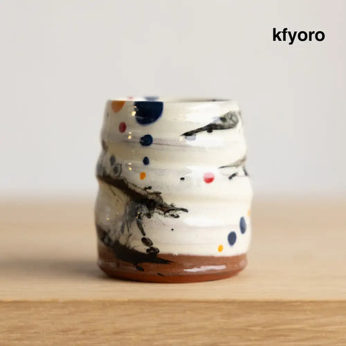 Beakers - Blue & Amber Spots / One - Coffee Mugs